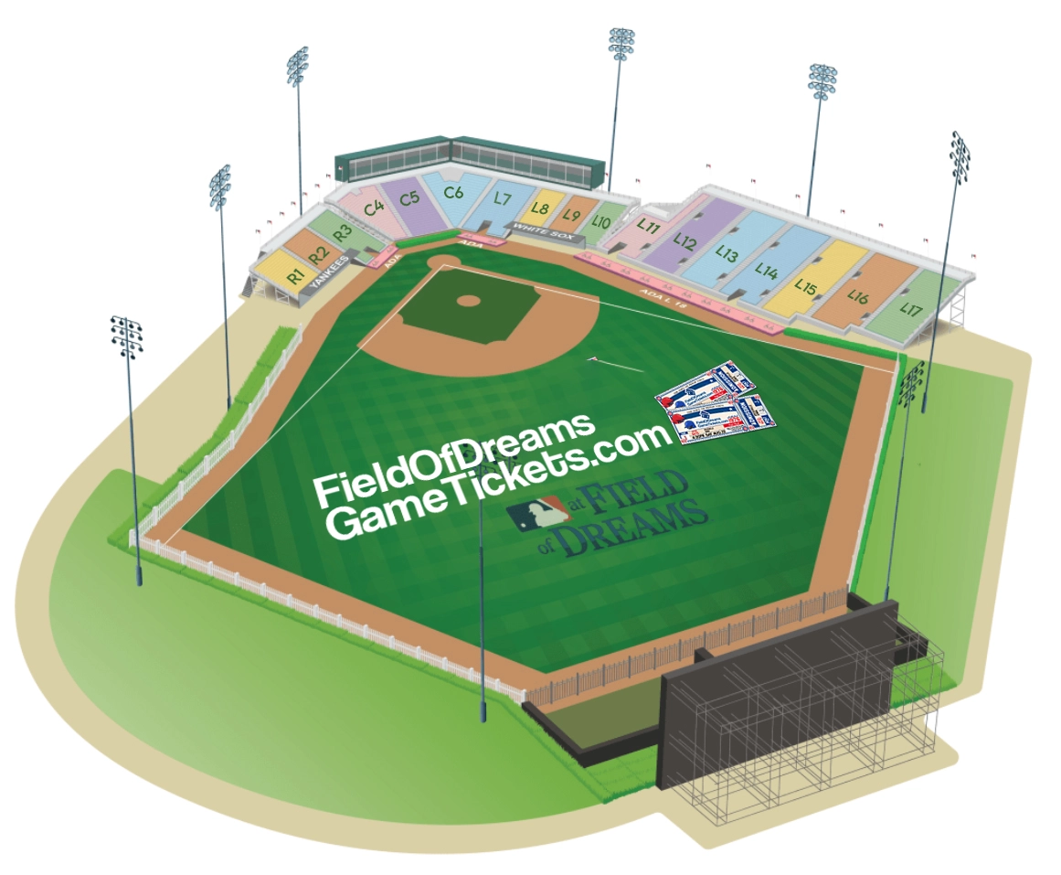 Field of Dreams Seating — Dyersville, Iowa (2026): Phillies vs Twins Field of Dreams seating and cornfield backdrop in Dyersville, Iowa — MLB 2026 Phillies vs Twins