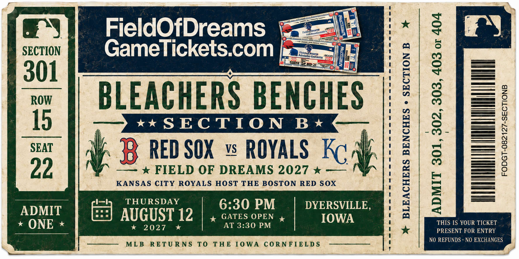 Field of Dreams Ticket 02