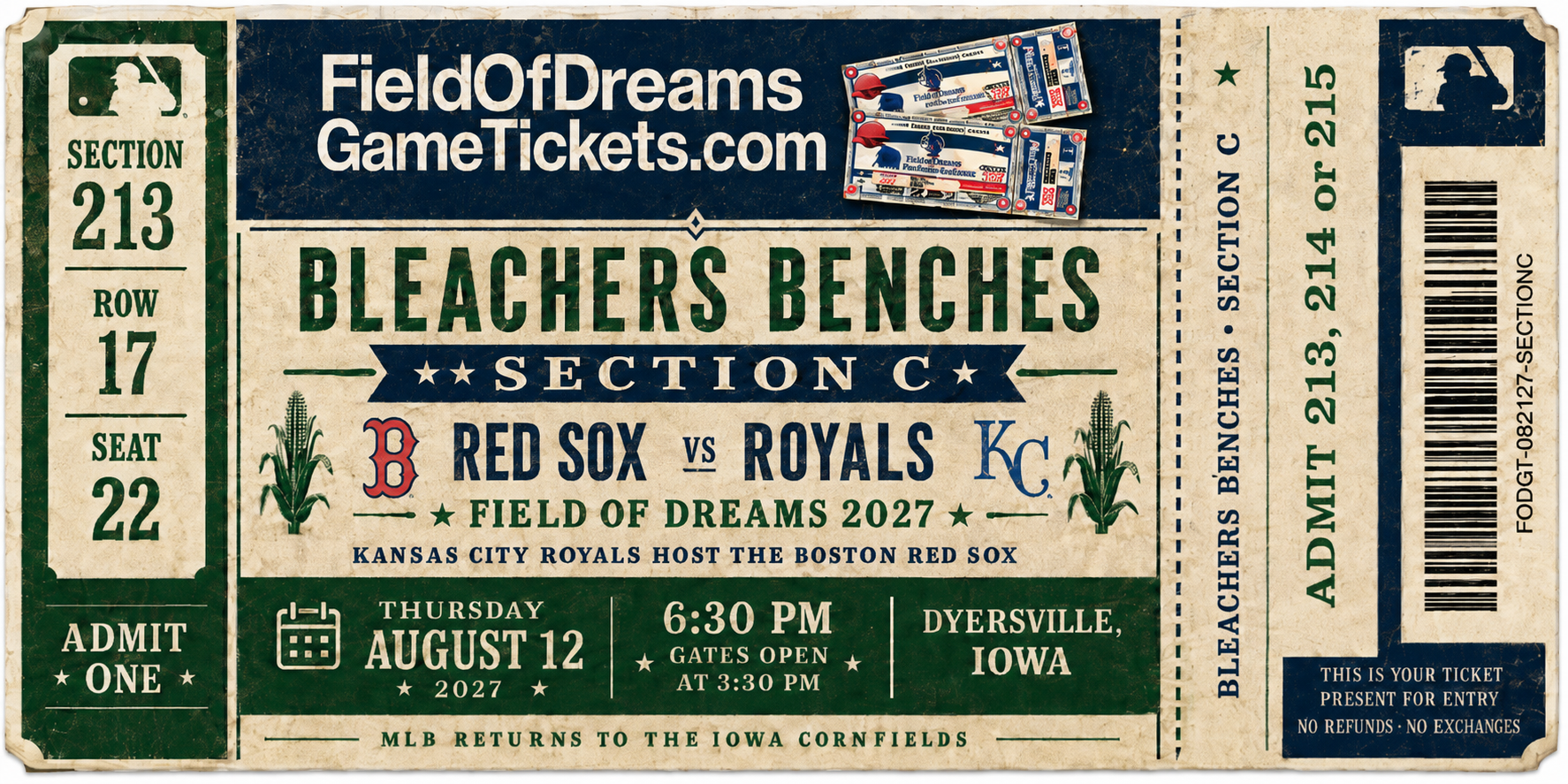 Field of Dreams Ticket 03